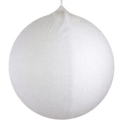 Northlight Inflatable Tinsel Christmas Ball Ornament Outdoor Decoration - 23.5" - White