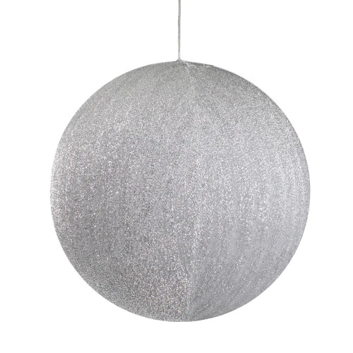 Northlight Tinsel Inflatable Christmas Ball Ornament Outdoor Commercial Decoration - 19.5" - Silver 3 Northlight Tinsel Inflatable Christmas Ball Ornament Outdoor Commercial Decoration - 19.5" - Silver