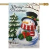Northlight Merry Christmas And Snowman Outdoor House Flag 28" X 40" -Northlight Christmas northlight fg91399 fg91418 large 1 59711.1601688795