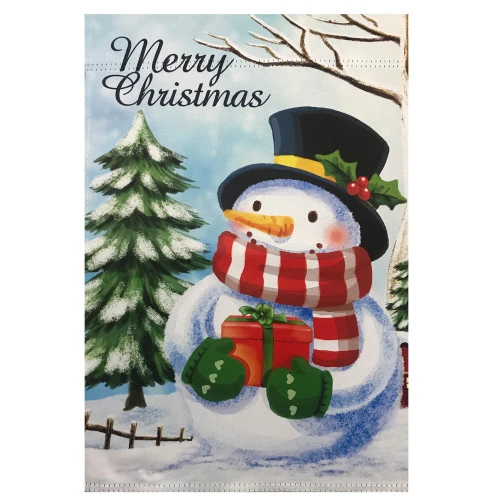 Northlight Merry Christmas And Snowman Outdoor House Flag 28" X 40" 4 Northlight Merry Christmas And Snowman Outdoor House Flag 28" X 40" - Image 2