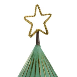 Northlight Rustic Christmas Tree With Cutout Star Topper - 17" - Green And Gold Finish -Northlight Christmas northlight fh26931 2 58392.1601688802