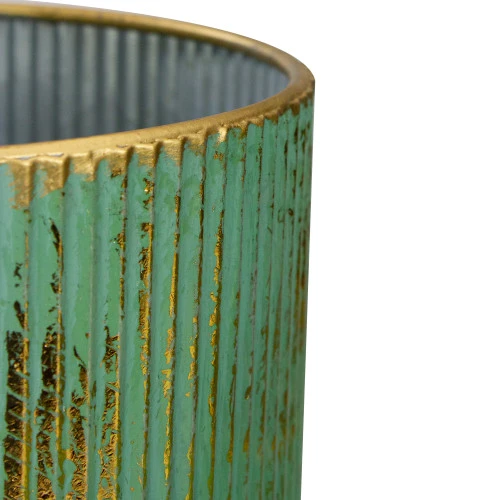 Northlight Rustic Christmas Tree Candle Lanterns - 12" - Green And Gold - Set Of 2 6 Northlight Rustic Christmas Tree Candle Lanterns - 12" - Green And Gold - Set Of 2 - Image 4