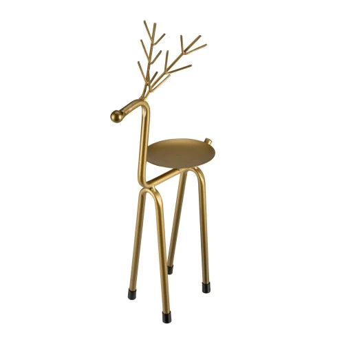 Northlight 13.25" Large Bronze Reindeer Christmas Pillar Candle Holder 6 Northlight 13.25" Large Bronze Reindeer Christmas Pillar Candle Holder - Image 4