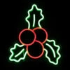 Northlight 12" LED Lighted Neon Style Holly Berries Christmas Window Silhouette