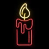 Northlight 12" Red LED Lighted Neon Style Red Candle Christmas Window Silhouette -Northlight Christmas northlight fm94468 on20black 70699.1665519603