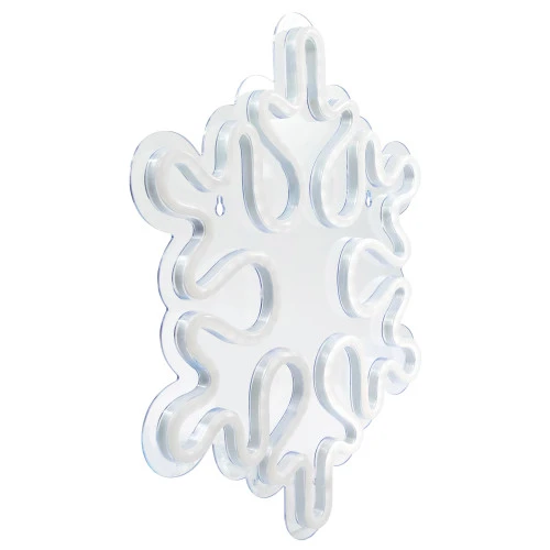 Northlight 15" White LED Lighted Neon Style Snowflake Christmas Window Silhouette 6 Northlight 15" White LED Lighted Neon Style Snowflake Christmas Window Silhouette - Image 4