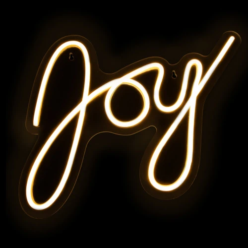 Northlight 15" White LED Lighted "Joy" Neon Style Christmas Sign 6 Northlight 15" White LED Lighted "Joy" Neon Style Christmas Sign - Image 4
