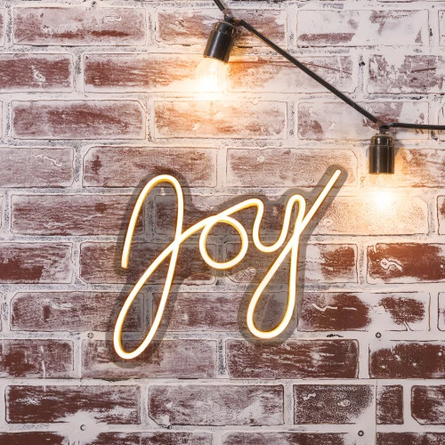 Northlight 15" White LED Lighted "Joy" Neon Style Christmas Sign 3 Northlight 15" White LED Lighted "Joy" Neon Style Christmas Sign