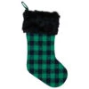 Northlight 20" Green And Black Plaid Christmas Stocking -Northlight Christmas northlight fo26654 49583.1606531171