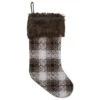 Northlight 18" Brown And White Buffalo Plaid Christmas Stocking -Northlight Christmas northlight fo26669 83469.1606531171