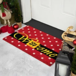 Northlight Red And Black Santa Suit Buckle "Welcome" Coir Christmas Outdoor Doormat 18" X 30" 10 Northlight Red And Black Santa Suit Buckle "Welcome" Coir Christmas Outdoor Doormat 18" X 30" -Northlight Christmas northlight fw94655 styled2 46127.1697041467