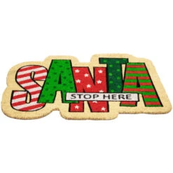 Northlight Red And Green "Santa Stop Here" Outdoor Christmas Doormat 18" X 30" 11 Northlight Red And Green "Santa Stop Here" Outdoor Christmas Doormat 18" X 30" -Northlight Christmas northlight fw94658 2 85159.1693409624