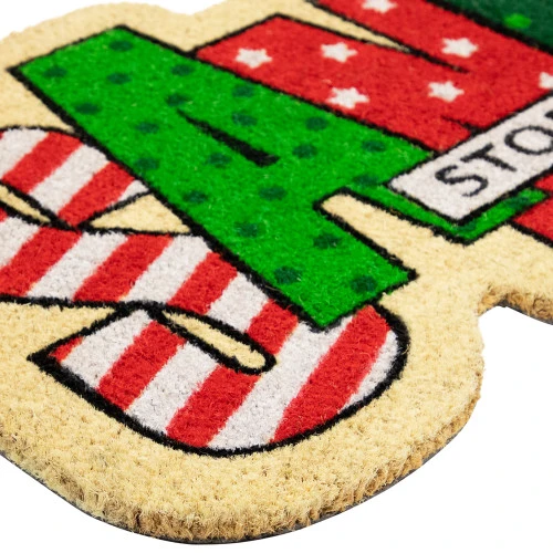 Northlight Red And Green "Santa Stop Here" Outdoor Christmas Doormat 18" X 30" 8 Northlight Red And Green "Santa Stop Here" Outdoor Christmas Doormat 18" X 30" - Image 6