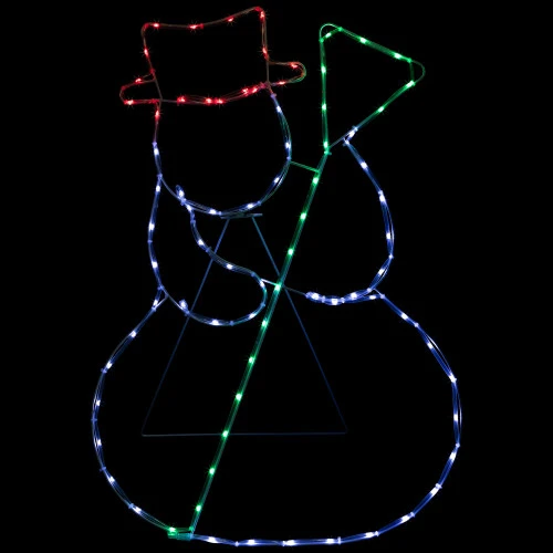 Northlight 28" Lighted Standing Snowman Silhouette Outdoor Christmas Decoration 3 Northlight 28" Lighted Standing Snowman Silhouette Outdoor Christmas Decoration