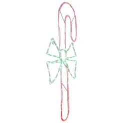 Northlight 28" Green And White LED Lighted Candy Cane With Bow Christmas Window Silhouette -Northlight Christmas northlight gv94153 3new 09362.1664033283