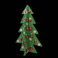 Northlight LED Lighted Christmas Tree With Ornaments Decoration - 28" - Green And Red -Northlight Christmas northlight h36264 03 52267.1600391939