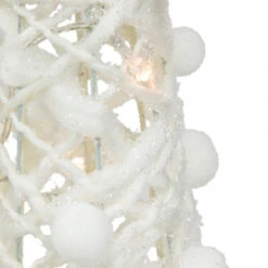 Northlight LED Lighted Glittered Cone Tree Christmas Decorations - 39.25" - White - Set Of 3 -Northlight Christmas northlight h36267 2 25599.1672391746