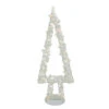 Northlight Lighted Glitter String And Cotton Ball Christmas Tree Decoration - 34" -Northlight Christmas northlight h36268 68474.1588411272