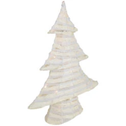 Northlight LED Lighted Glitter Christmas Tree - 18.5" - Cream - Warm White Lights -Northlight Christmas northlight h36271 3new 05718.1670576252