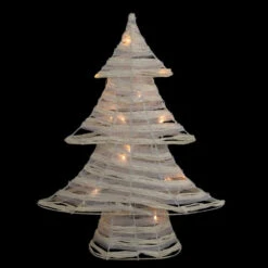 Northlight LED Lighted Glitter Christmas Tree - 18.5" - Cream - Warm White Lights -Northlight Christmas northlight h36271 on20black 33529.1670576534