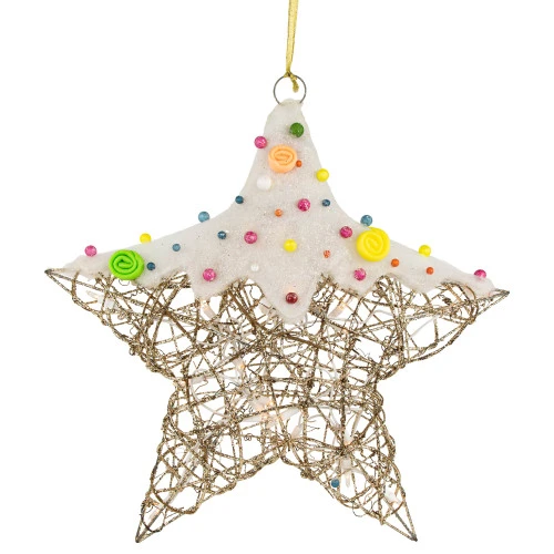 Northlight Lighted Candy Covered Star Christmas Decoration - 17" - Clear Lights 3 Northlight Lighted Candy Covered Star Christmas Decoration - 17" - Clear Lights