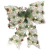 Northlight 20" White Rattan Berry And Pinecone Christmas Bow