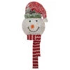 Northlight 22" Lighted Snowman Wearing A Red Frosted Hat With Pine Christmas Tree Topper -Northlight Christmas northlight h93958 1 04396.1667636156