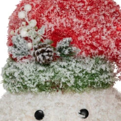 Northlight 22" Lighted Snowman Wearing A Red Frosted Hat With Pine Christmas Tree Topper -Northlight Christmas northlight h93958 4 02861.1667636156