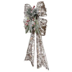 Northlight 23" LED Lighted Frosted Rattan Christmas Bow Decoration -Northlight Christmas northlight h93961 4 01909.1696522496