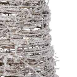 Northlight LED Lighted Snowy Rattan Christmas Cone Tree Decorations - 3.25' - Set Of 3 -Northlight Christmas northlight h93966 3 50133.1667549905