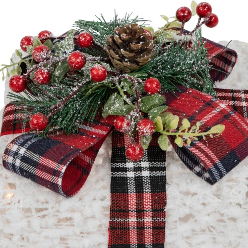 Northlight Lighted Textured And Plaid Gift Boxes Outdoor Decorations - Warm White - Set Of 3 7 Northlight Lighted Textured And Plaid Gift Boxes Outdoor Decorations - Warm White - Set Of 3 - Image 5