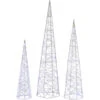 Northlight Set Of 3 LED Lighted Twinkling Cone Trees Christmas Yard Decoration - Cool White Lights 2 Northlight Set Of 3 LED Lighted Twinkling Cone Trees Christmas Yard Decoration - Cool White Lights -Northlight Christmas northlight h94632 01 81050.1692976927