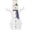 Northlight 48" LED Lighted Silver Mesh Snowman Outdoor Twinkling Christmas Decoration -Northlight Christmas northlight h94636 01 67495.1693236543