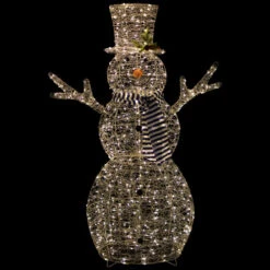 Northlight 48" LED Lighted Silver Mesh Snowman Outdoor Twinkling Christmas Decoration 12 Northlight 48" LED Lighted Silver Mesh Snowman Outdoor Twinkling Christmas Decoration -Northlight Christmas northlight h94636 on20black20 24905.1701969859