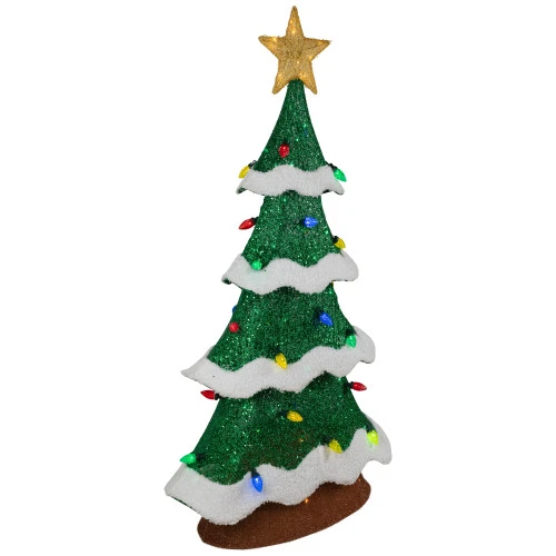 Northlight Lighted Christmas Tree Outdoor Yard Decoration - 50" - Green - Multi-Color LED 6 Northlight Lighted Christmas Tree Outdoor Yard Decoration - 50" - Green - Multi-Color LED - Image 4