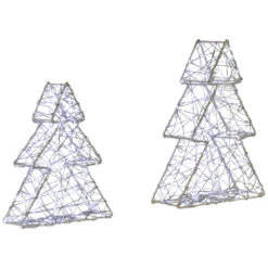 Northlight LED Lighted Wire Christmas Tree Decorations - 14" - White - Set Of 2 13 Northlight LED Lighted Wire Christmas Tree Decorations - 14" - White - Set Of 2 -Northlight Christmas northlight h96322 02 74017.1724289800