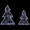 Northlight LED Lighted Wire Christmas Tree Decorations - 14" - White - Set Of 2 -Northlight Christmas northlight h96322 onblack 01 30526.1724289800