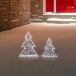 Northlight LED Lighted Wire Christmas Tree Decorations - 14" - White - Set Of 2 11 Northlight LED Lighted Wire Christmas Tree Decorations - 14" - White - Set Of 2 -Northlight Christmas northlight h96322 styled 11945.1724289800