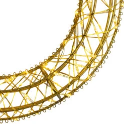 Northlight LED Lighted Hanging Christmas Wreath Decorations - 18" - Set Of 2 - Gold Lights -Northlight Christmas northlight h96325 05 72380.1722387425