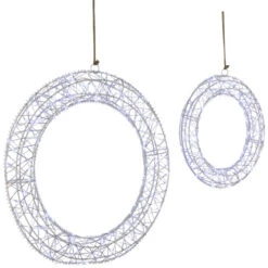 Northlight LED Lighted Hanging Christmas Wreath Decorations - 18" - Set Of 2 - Cool White Lights 12 Northlight LED Lighted Hanging Christmas Wreath Decorations - 18" - Set Of 2 - Cool White Lights -Northlight Christmas northlight h96326 02 58949.1722387421