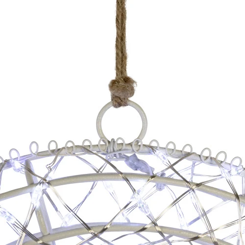 Northlight LED Lighted Hanging Christmas Wreath Decorations - 18" - Set Of 2 - Cool White Lights 8 Northlight LED Lighted Hanging Christmas Wreath Decorations - 18" - Set Of 2 - Cool White Lights - Image 6