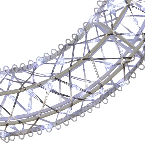 Northlight LED Lighted Hanging Christmas Wreath Decorations - 18" - Set Of 2 - Cool White Lights 9 Northlight LED Lighted Hanging Christmas Wreath Decorations - 18" - Set Of 2 - Cool White Lights - Image 7