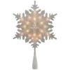 Northlight 10" Lighted White Frosted 3-D Snowflake Christmas Tree Topper - Clear Lights 2 Northlight 10" Lighted White Frosted 3-D Snowflake Christmas Tree Topper - Clear Lights -Northlight Christmas northlight ha87091 01 75606.1696436027