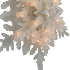 Northlight 10" Lighted White Frosted 3-D Snowflake Christmas Tree Topper - Clear Lights 15 Northlight 10" Lighted White Frosted 3-D Snowflake Christmas Tree Topper - Clear Lights -Northlight Christmas northlight ha87091 04 81689.1697560206