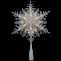 Northlight 10" Lighted White Frosted 3-D Snowflake Christmas Tree Topper - Clear Lights 14 Northlight 10" Lighted White Frosted 3-D Snowflake Christmas Tree Topper - Clear Lights -Northlight Christmas northlight ha87091 06 17868.1696436029