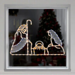 Northlight 30" Lighted Holy Family Nativity Scene Christmas Window Silhouette -Northlight Christmas northlight ha90663 styled 67027.1694187524
