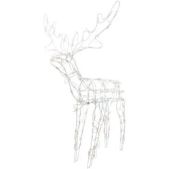 Northlight 48" Lighted White Standing Reindeer Outdoor Christmas Yard Decoration -Northlight Christmas northlight ha91181 02 28977.1696436030