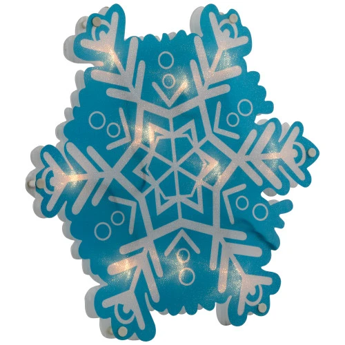Northlight 11.75" Lighted Blue And White Snowflake Christmas Window Silhouette 5 Northlight 11.75" Lighted Blue And White Snowflake Christmas Window Silhouette - Image 3