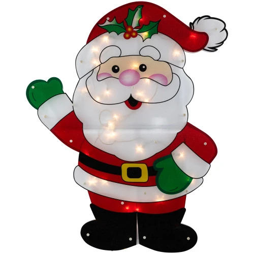Northlight Lighted 2-D Santa Claus Outdoor Christmas Decoration - 30.5" - Clear Lights 3 Northlight Lighted 2-D Santa Claus Outdoor Christmas Decoration - 30.5" - Clear Lights