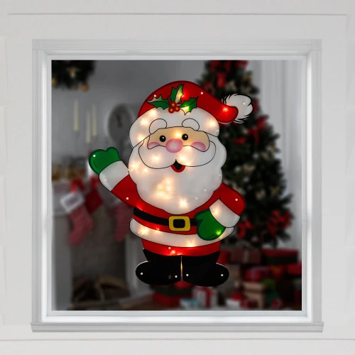 Northlight Lighted 2-D Santa Claus Outdoor Christmas Decoration - 30.5" - Clear Lights 4 Northlight Lighted 2-D Santa Claus Outdoor Christmas Decoration - 30.5" - Clear Lights - Image 2
